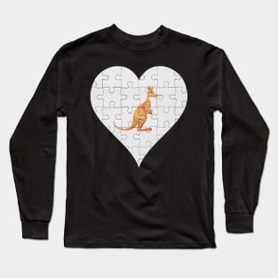 Kangaroo Heart - Gift for Kangaroo Lovers Long Sleeve T-Shirt